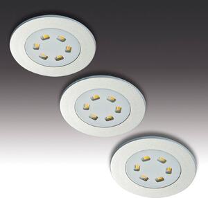 Hera LED beép. lámpa 3 db-os készlet R 55, Alu / szürke / cink, Konyha, fém, Modern
