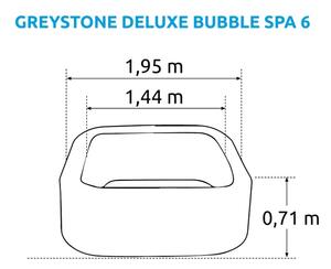 Intex Masszázsmedence Pure Spa Bubble Greystone Deluxe 6AP