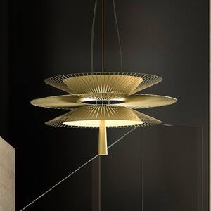 Forestier Gravity 2 függőlámpa Ø68cm krémszínű, Sárgaréz / arany, Konyha, fém, Dizájn