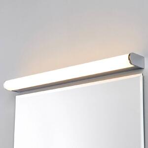 Lindby LED fali lámpa Philippa, lekerekített, 58cm, króm, IP44, Króm / ezüst, Fürdőszoba, fém, Modern