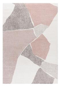 Softness krémszínű/mező rózsaszín szőnyeg 200x290cm