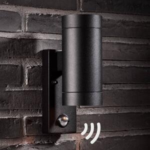 Nordlux Tin Maxi Double Sensor kültéri fali lámpa, fekete, Fekete, Alumínium, Modern