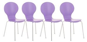 4 darabos látogatói szék garnitúra Finley lila