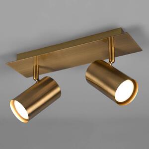 Trio Lighting Marley mennyezeti spotlámpa, antik sárgaréz, 2-lámpás, dimmelhető, Bronz / antik sárgaréz, Nappali / Étkező, fém, Modern