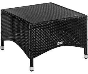 Stilista Kerti asztal 58 x 58 cm polyrattan fekete