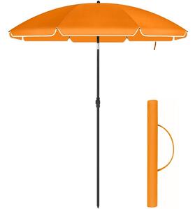 Nyolcszögletű napernyő 200 cm, összecsukható hordtáskával, narancssárga színben