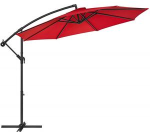 Kurblis kerti napernyő 3 m, piros színben