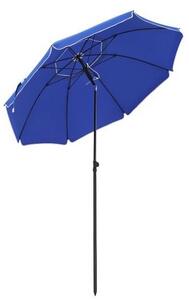 Nyolcszögletű napernyő 200 cm, összecsukható hordtáskával, kék színben