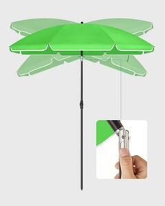 Nyolcszögletű napernyő 200 cm, összecsukható hordtáskával, zöld színben