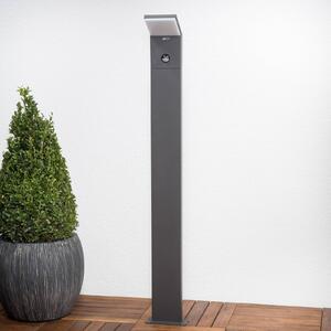 Lucande LED-es útvilágítás Nevio, érzékelő, 100cm, antracit, Fekete, Alumínium, Modern