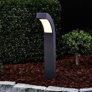 Lucande LED állólámpa Lennik, 60 cm, antracit, fém, Fekete, Alumínium, Modern