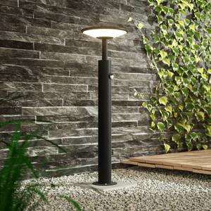 Lucande Fenia LED ösvény lámpa, 60 cm, érzékelő, IP54, antracit, Fekete, Alumínium, Modern
