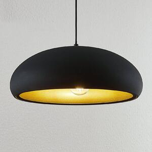Lindby Gerwina függőlámpa, fekete/arany, fém, 40 cm, E27