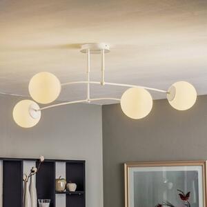 EMIBIG LIGHTING Pregos 4 mennyezeti világítás, izzós, fehér, dimmelhető, Fehér / opál, Folyosó, fém, Modern