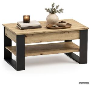 AKORD Furniture Factory Denver Dohányzóasztal Laminált Lap Artisan Tölgy Emelhető Lappal