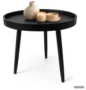 AKORD Furniture Factory Picco Dohányzóasztal MDF Fekete Kerek Loft