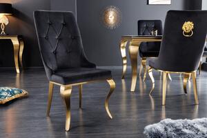 MODERN BAROCK LION design szék - fekete/arany