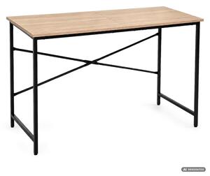 AKORD Furniture Factory Simple Számítógépasztal Sonoma Tölgy Fekete Fémváz Ipari Stílus