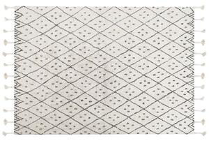 Fekete és fehér pamutszőnyeg 160 x 230 cm AGADIR