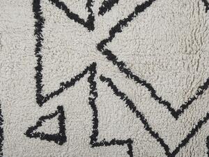 Fekete és fehér pamutszőnyeg 140 x 200 cm KHOURIBGA