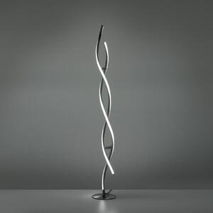 LOLA Smart LED állólámpa LOLAsmart Swing, dimmelhető, Alu / szürke / cink, Nappali / Étkező, Alumínium, Modern