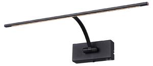 Freelight LED fali lámpa Matisse, szélesség 45 cm, fekete, dimmelhető, Fekete, Nappali / Étkező, fém, Modern
