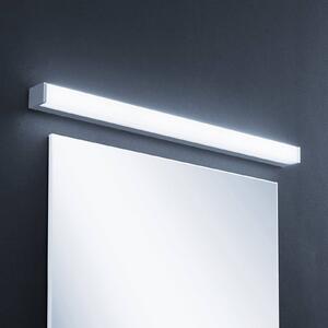 Lindby Klea LED-es fürdőszoba lámpa, 90 cm, króm, fém, IP44, Króm / ezüst, Fürdőszoba, Alumínium, Modern