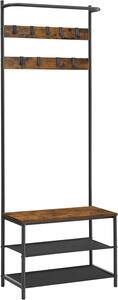 Előszobafal TAYLOR cipőtartóval 180x64 cm, rusztikus barna