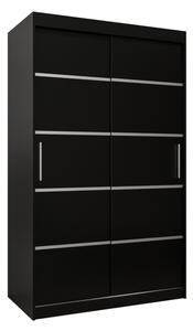 VERONA 1 120 tolóajtós szekrény, 120x200x62, fekete