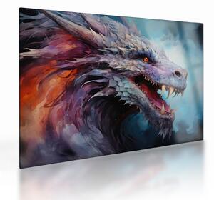 Üveg kép - Egy sárkány illusztrációja (70x50 cm)