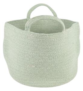 Tárolókosár fogantyúkkal COTTON HAVEN 35x35 cm - több színben Termék színe: Világoszöld
