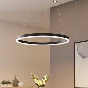 Arcchio LED függőlámpa Albiona, fekete, 1 gyűrű, Ø 60 cm