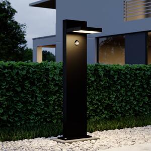 Lucande Silvan LED ösvény világítás, antracit, 65 cm, érzékelővel, Fekete, Alumínium, Modern