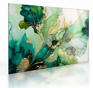 Üveg kép - Zöld absztrakció (70x50 cm)