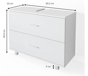 Vicco Ilias mosdószekrény, 80 cm, fehér