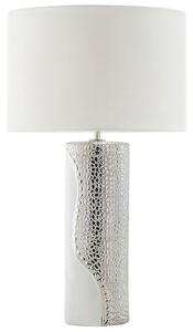 Fehér és ezüst porcelán asztali lámpa 52 cm AIKEN