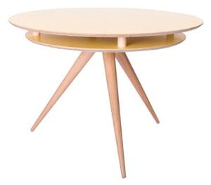 Kerek asztal TRIAD Dmr. 105 cm x magasság 75 cm - kőris / sárga