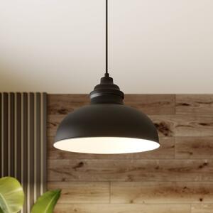 Lindby függőlámpa Cliona, fekete, fém, Ø 31 cm, E27, dimmelhető, Fekete, Nappali / Étkező, fém, Modern