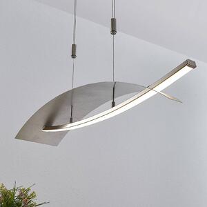 Lucande LED-es függőlámpa Marija, 91 cm, ezüst, fényerőszabályzóval, dimmelhető, dimmelhető, Króm / ezüst, Nappali / Étkező, fém, Modern