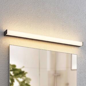 Lindby LED fürdőszoba fali lámpa Ulisan, 89 cm, fekete, szögletes, szögletes, Fekete, Fürdőszoba, Alumínium, Modern