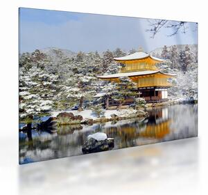 Üveg kép - Kinkakuji, Japán (70x50 cm)