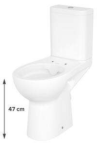 Kombinált wc Cersanit Etiuda fehér fényes felülettel hátsó kifolyással K11-0221