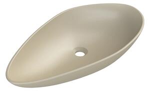 CeraStyle OLIVE - PULTRA ültethető - Top Counter - porcelán mosdó - MATT BÉZS - 60 x 35 cm