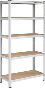 Polc 5 szintes, Songmics, 40 x 90 x 180 cm, ezüst, GLR40SV