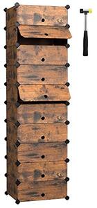 Tárolókocka szett 10 darab, műanyag, Songmics, arany-fekete, 43x31x173 cm