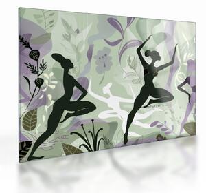 Üveg kép - A táncosok illusztrációja (70x50 cm)
