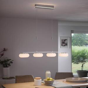 Q-Smart-Home Paul Neuhaus Q-ETIENNE LED függőlámpa, 4 izzós, dimmelhető, Alu / szürke / cink, Nappali / Étkező, fém, Modern