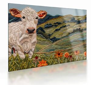 Üveg kép - Kötött motívum utánzata (70x50 cm)