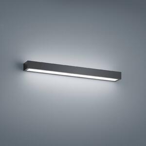 Helestra Theia LED fali lámpa, matt fekete 60 cm, Fekete, Fürdőszoba, fém, Modern