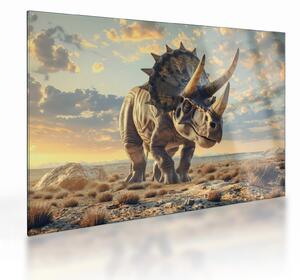 Üveg kép - Triceratops (70x50 cm)